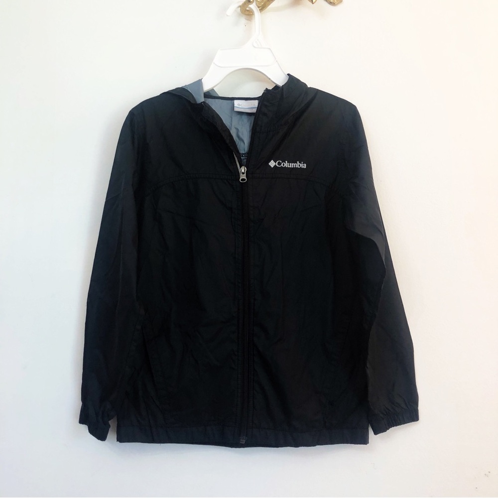 🤍Columbia Black windbreaker Hooded Jacket